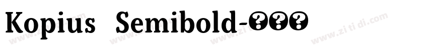 Kopius   Semibold字体转换